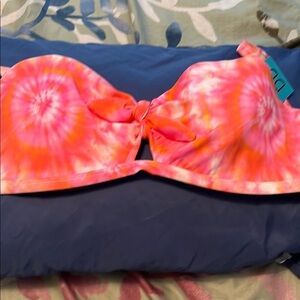 Tie dye bright bikini top
